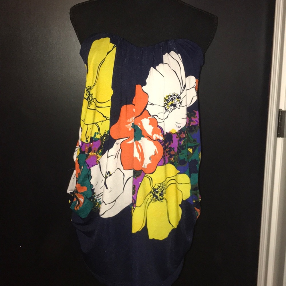 Sweetheart neckline Long Floral shirt/dress